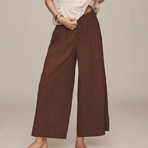 The Somerset Linen Blend Pull-On Pants in Bronze
